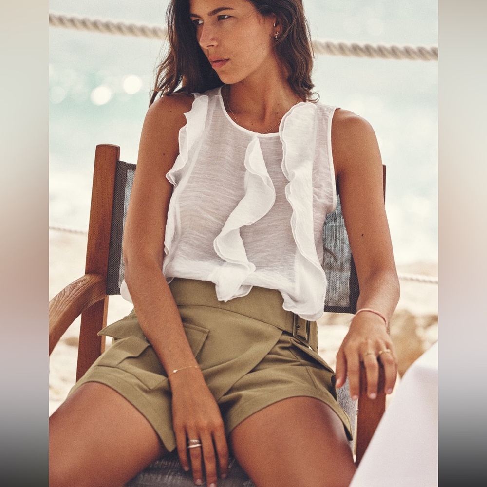 ZARA RUFFLED TOP - Picture 2 of 6